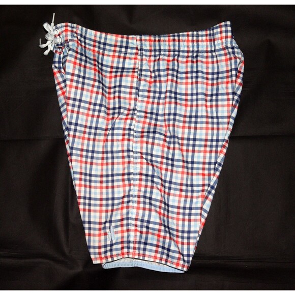 Johnnie-O Santa Monica Men's Casual Plaid Swim Trunks Swim Trunks Size Large - Picture 3 of 8